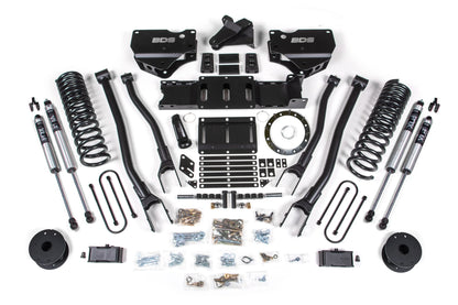 BDS 4 Inch Lift Kit 4-Link Ram 3500 Rear Air Ride Diesel 4WD (2019–2024)