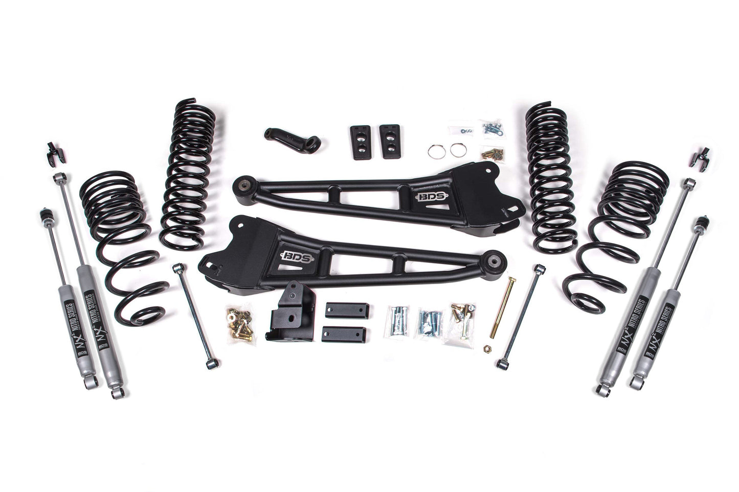 BDS 4 Inch Radius Arm Lift Kit w/ FOX 2.5 Ram 2500 Diesel 4WD (2014–2018)