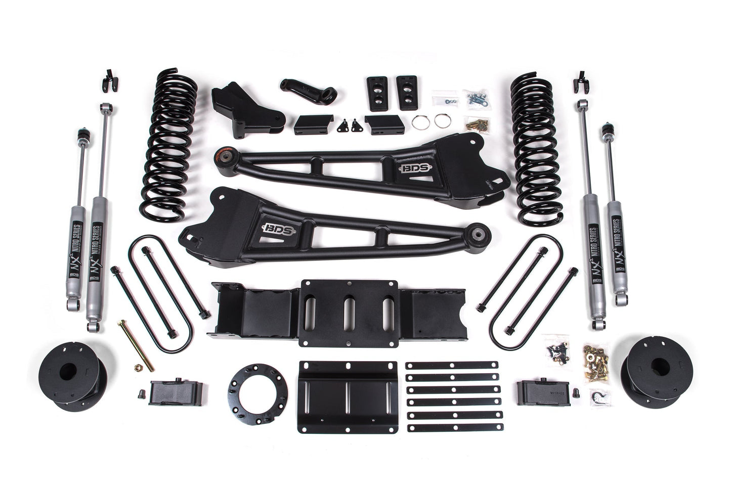 BDS Suspension 4 Inch Lift Kit w/ Radius Arm Ram 3500 Rear Air Ride 4WD Diesel (2019-2024)