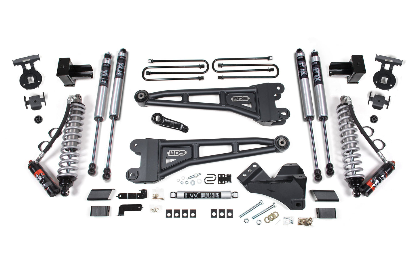 BDS 5 Inch Radius Arm Lift Kit w/ FOX 2.5 Performance Elite Coilovers Ford F-250 & F-350 Super Duty 4WD Diesel (2023–2026)